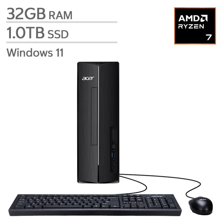Aspire Slim Desktop, AMD Ryzen 7 7730U - 32GB RAM, 1TB SSD