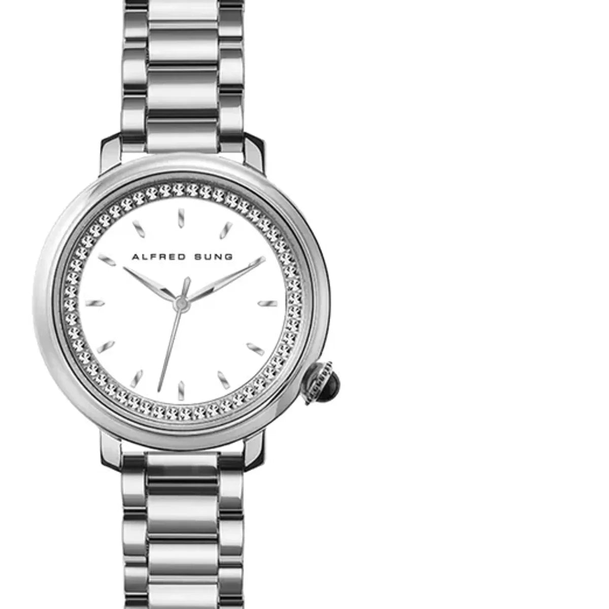 Alfred Sung White Dial Women's Watch