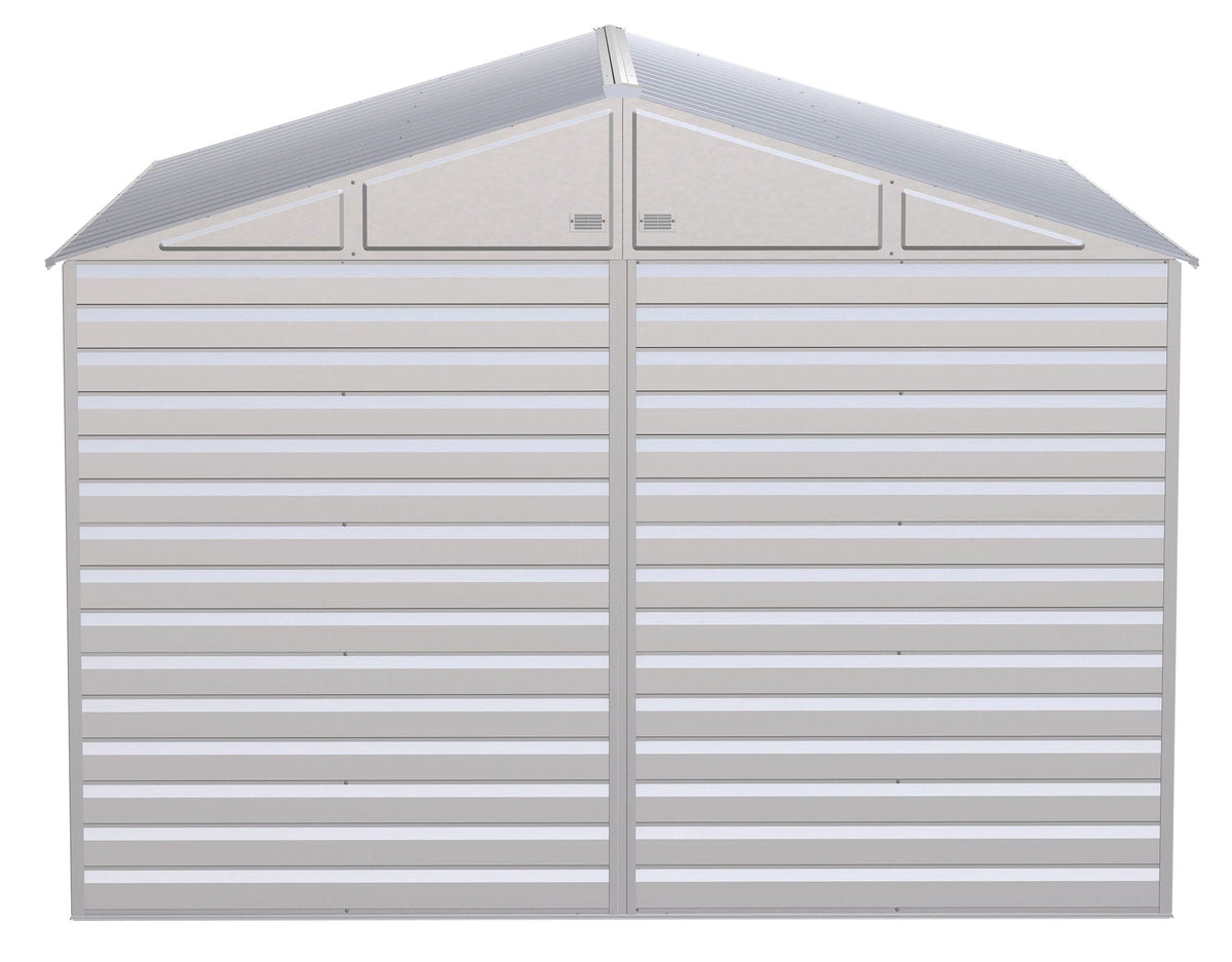 Select Galvanized Steel Storage Shed, Flute Grey, 10-ft x 12-ft