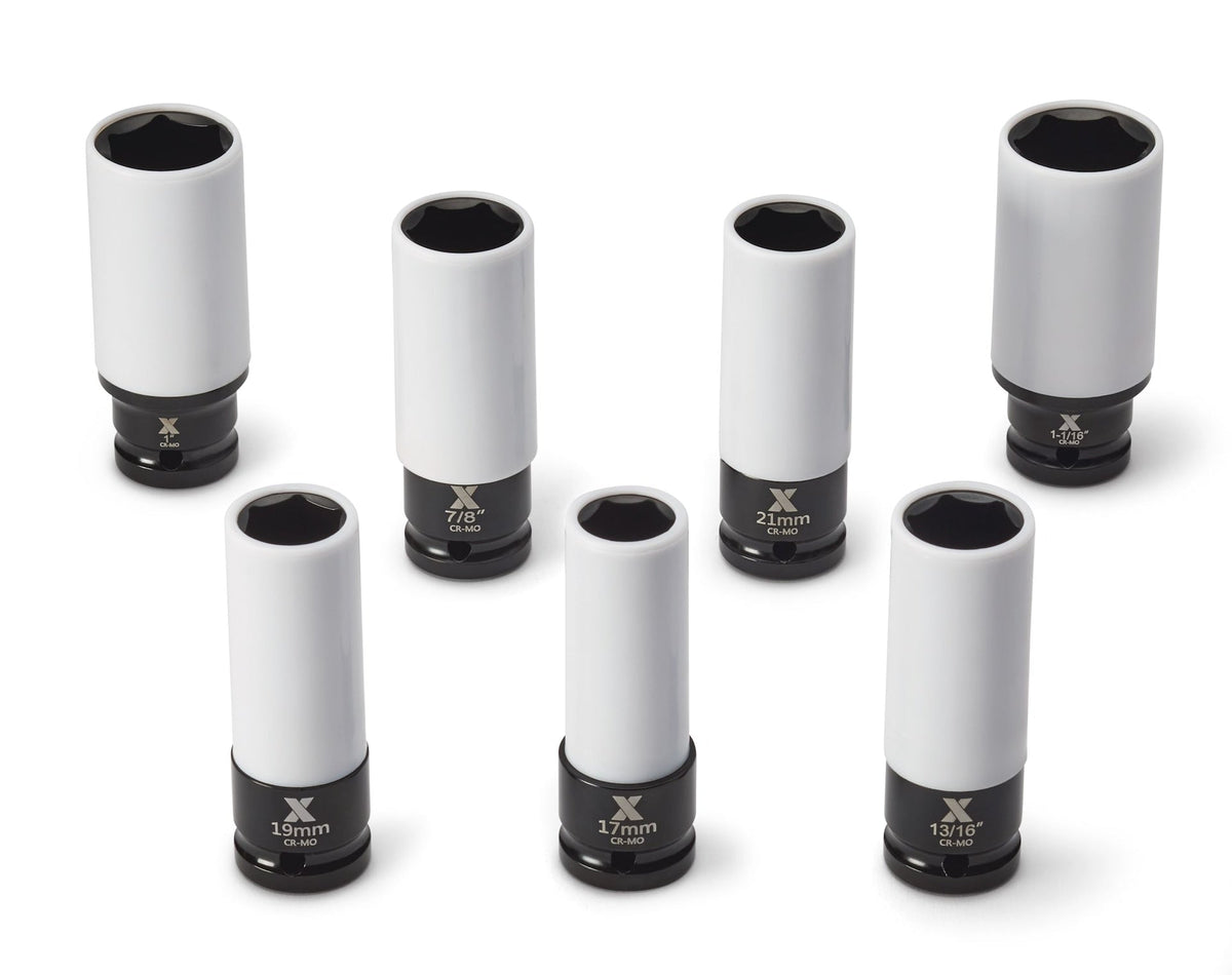 1/2-in Drive Wheel Protector Deep Impact Socket Set, 7-pc