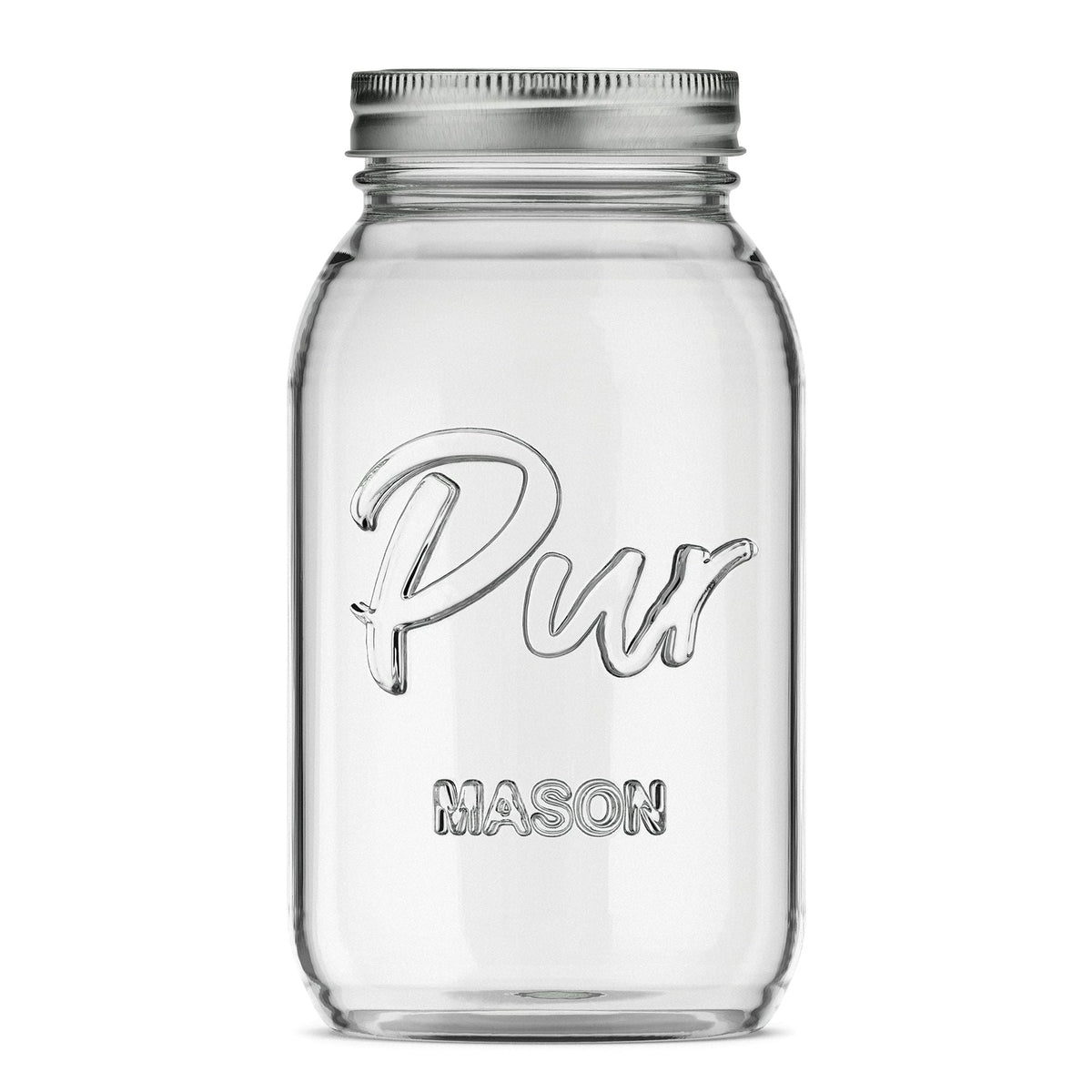 Mason Regular Mouth Canning Glass Jar with Lid & Band, 32-oz/946-mL, 12-pk