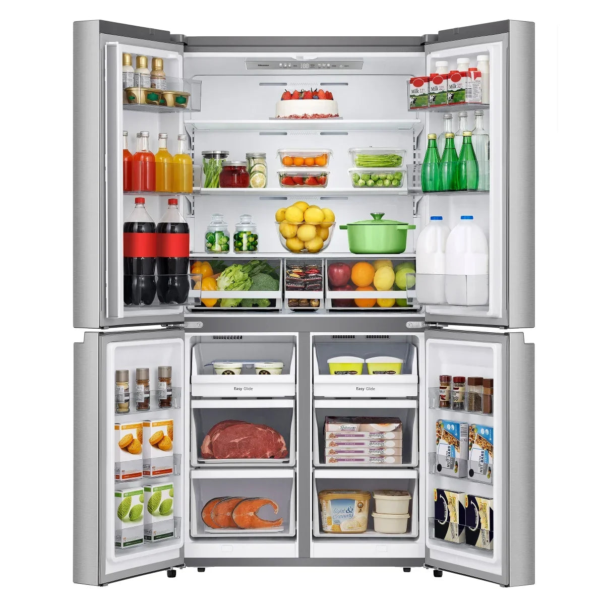 36 in. 25.5 cu ft. Stainless Steel French Door Counter Depth Refrigerator with Dual Auto Ice Maker in Freezer
