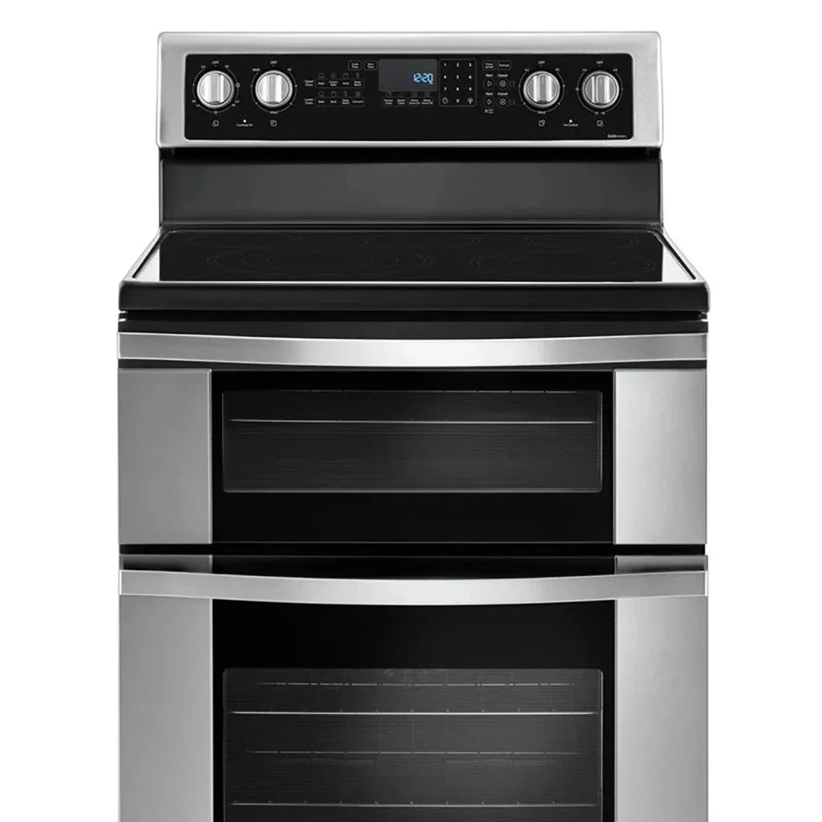 30 in 6.7 cu ft. Stainless Steel Electric Double Oven Range with True European Convection