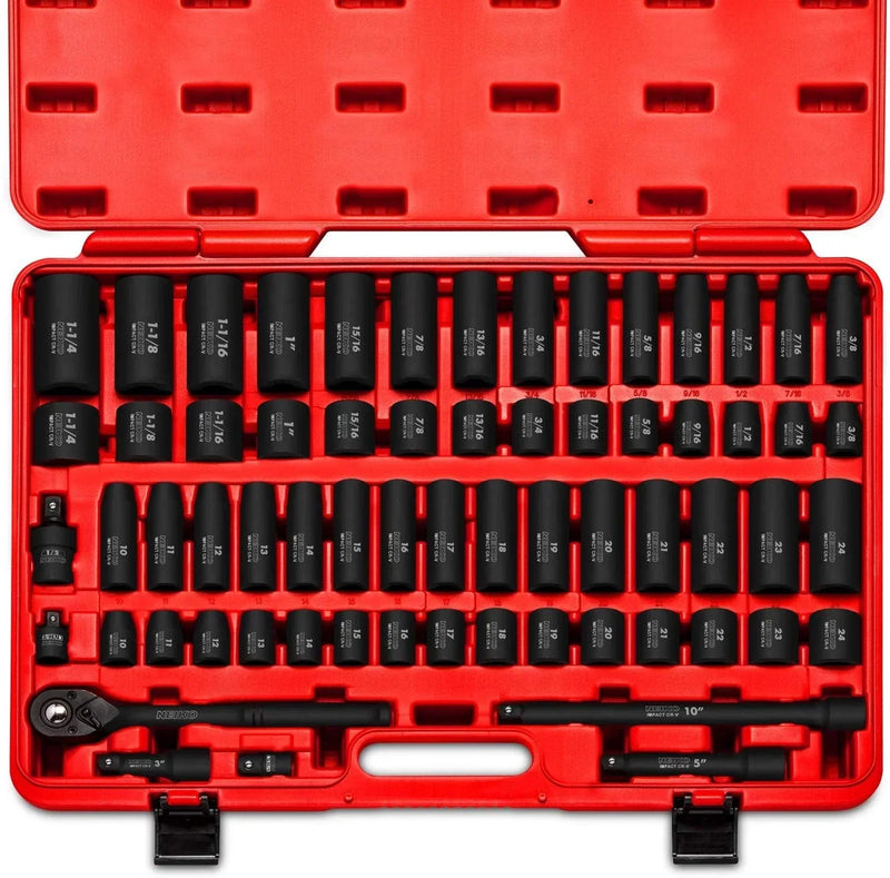 1/2" Drive Master Impact Socket Set, 65 Piece A5826