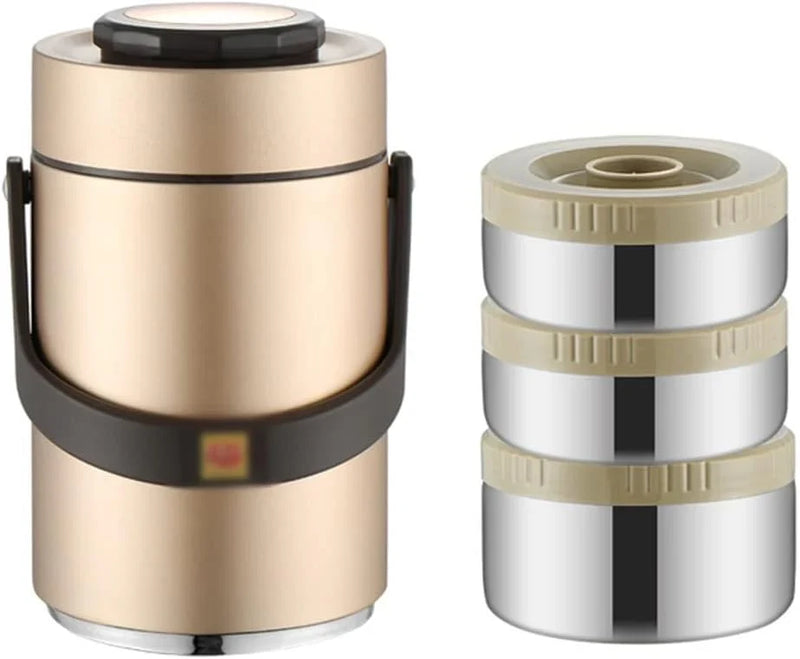 Portable Large Capacity Vacuum Insulation Bento Lunch Box Leak-Proof Food Storage Container Outdoor J14