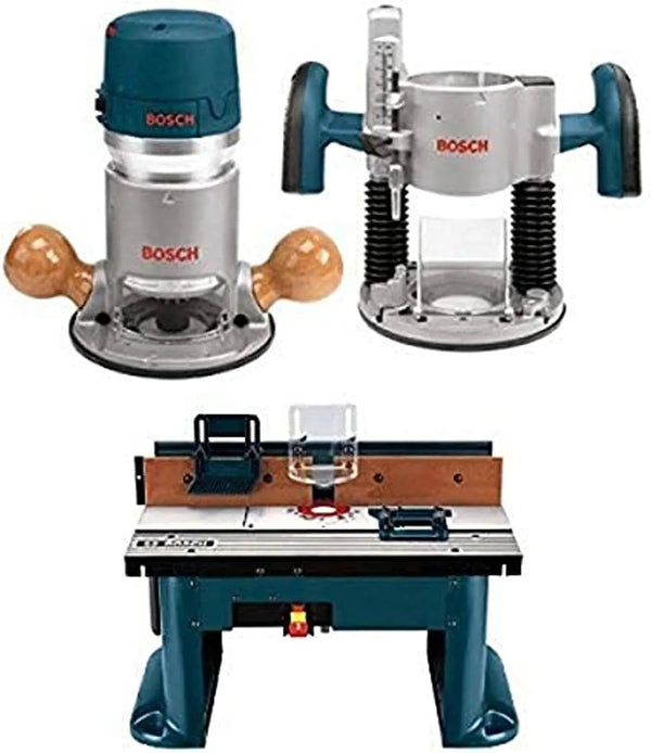 1617EVSPK Wood 12 Amp Router Tool Combo Kit - 2.25 Horsepower Plunge Router & Fixed Base with a Variable Speed W5128