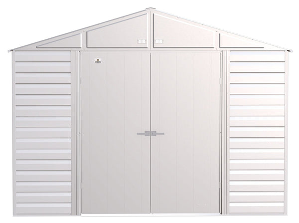 Select Galvanized Steel Storage Shed, Flute Grey, 10-ft x 12-ft Y9956