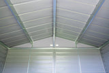 Select Galvanized Steel Storage Shed, Flute Grey, 10-ft x 12-ft