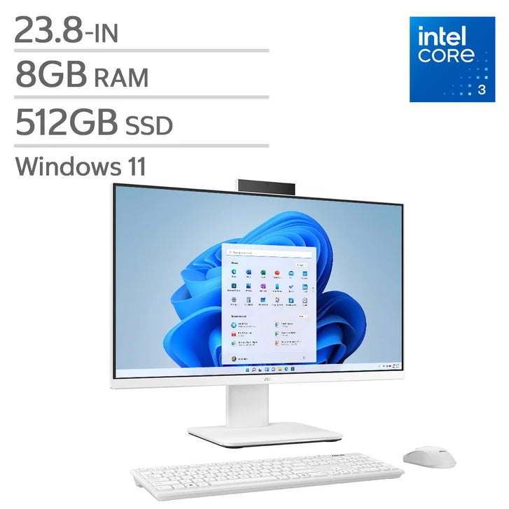 23.8-in All-in-One Desktop, Intel Core i3-1315U - 8GB RAM, 512 GB SSD M903