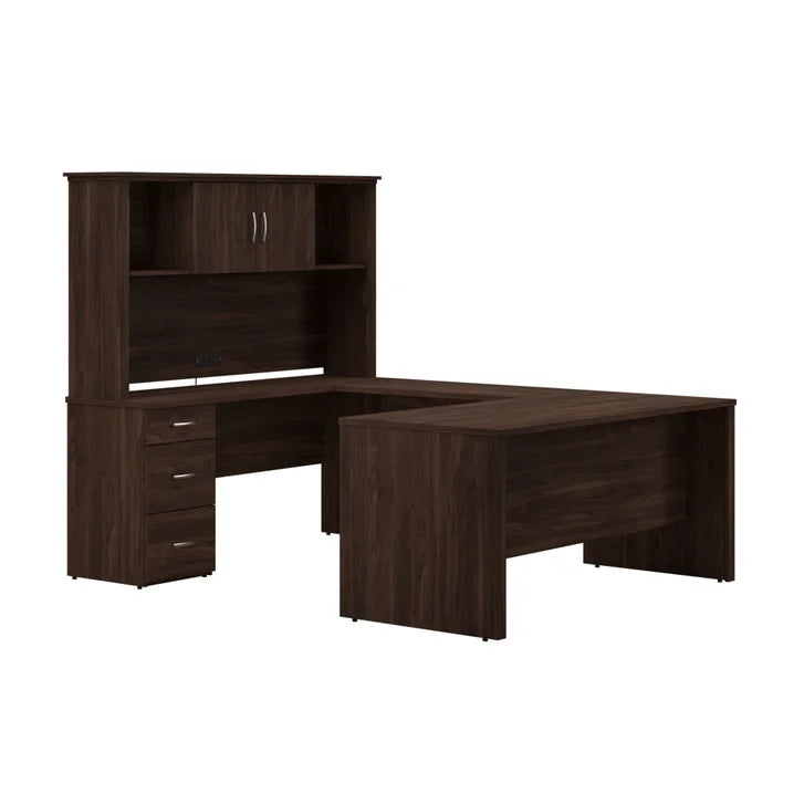 Bestar - Gosford U-Shaped Desk with Hutch F8361