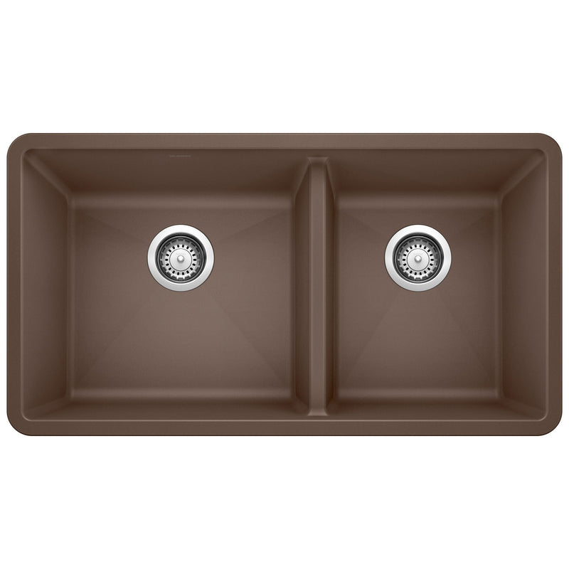 60/40 Double Bowl Undermount Kitchen Sink, Café, 33-in K322