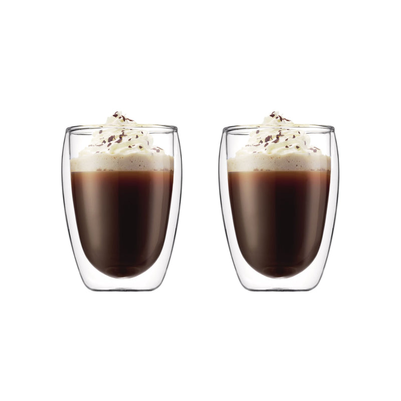 Double Wall Clear Glass Mugs, 11.8-oz, 2-pk M5890