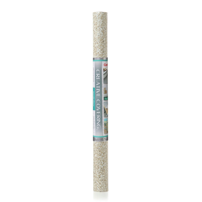 Con-Tact Creative Covering Removable Adhesive Shelf/Drawer Liner, Beige Granite, 18-in x 9-ft L6123