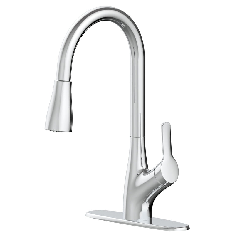 Clarivo 2-in-1 Filtration 1-Handle Pull Down Kitchen Faucet, Various Finishes P4777