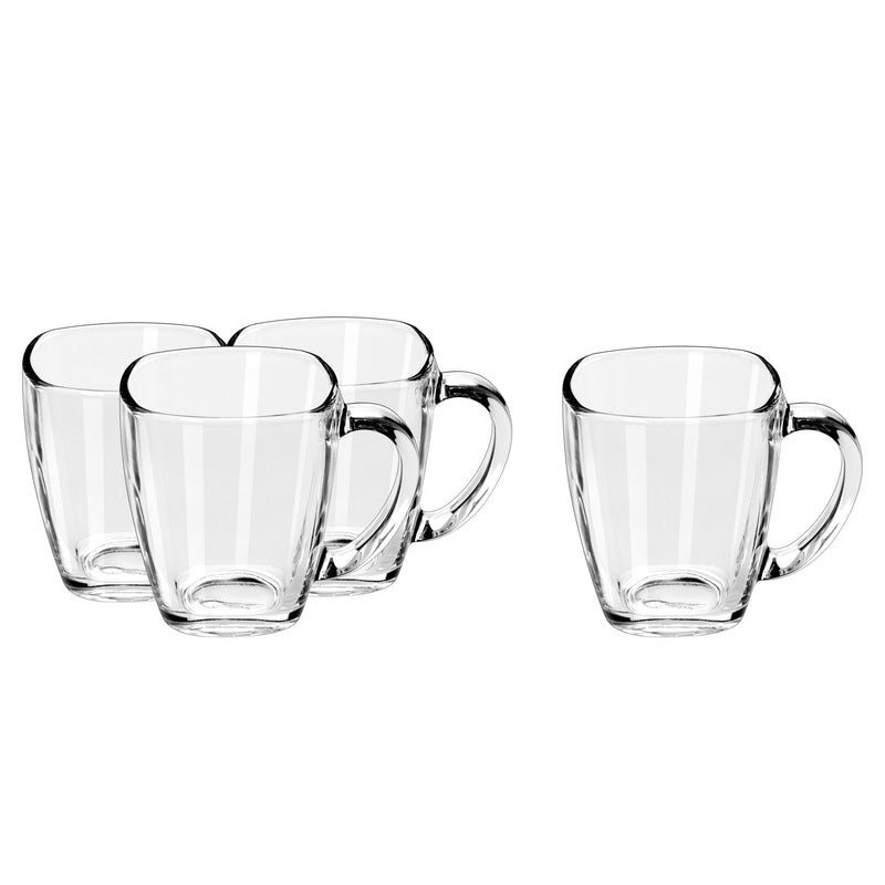 Square Mug Set, Clear, 4-pc L7575