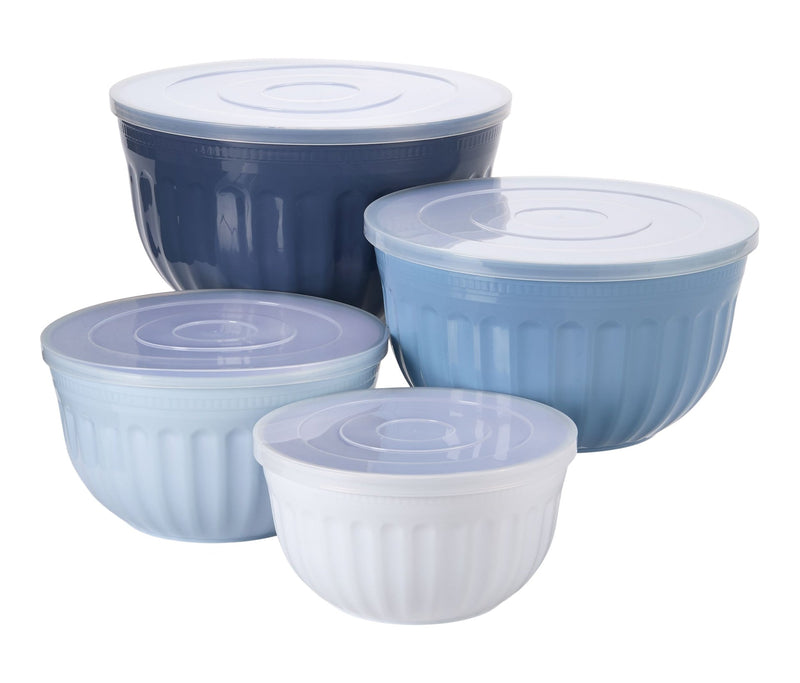 Nestable Navy Mixing Bowl Set with Lids, 8-pc G7168