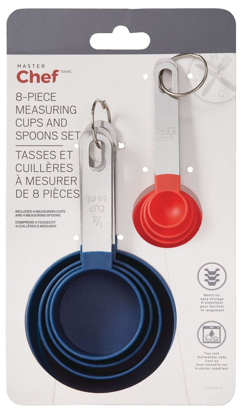 Stainless Steel Stacking Measuring Cup & Spoons Set, 8-pc I5497