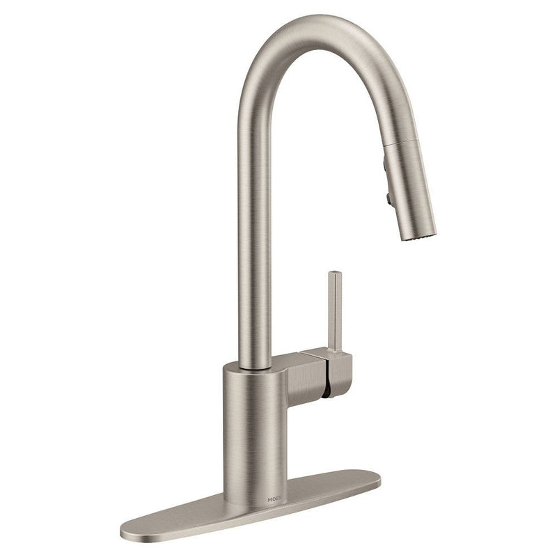 Align Single Handle Modern Pull Down Sprayer Kitchen Faucet with Reflex & Power Clean, Stainless Steel K7366