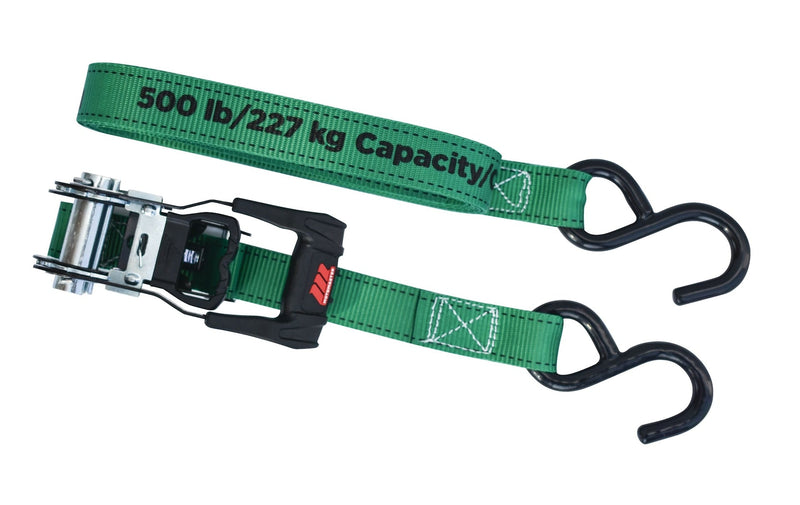 1,500-lb Ratchet Tie-Down Straps, with Padded Handle, 1-in x 14-ft, (2.5 cm x 4.3 m), 4-pk U8201