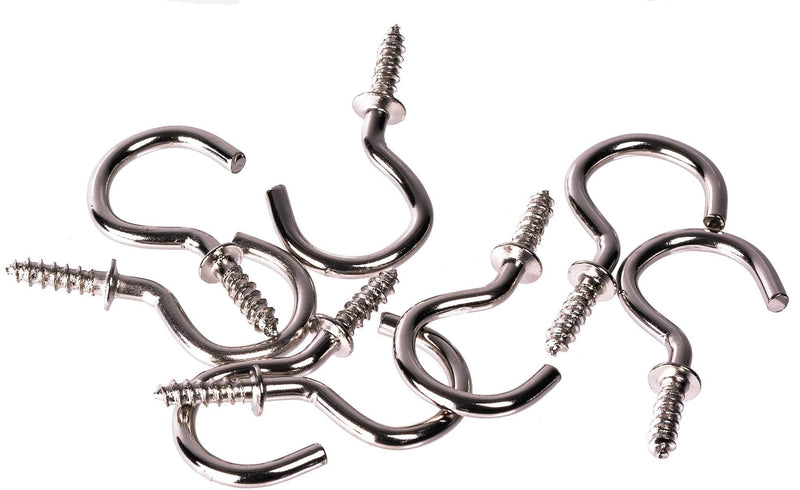 Cup Hooks Set, Nickel, 7/8-in, 40-pk G6221