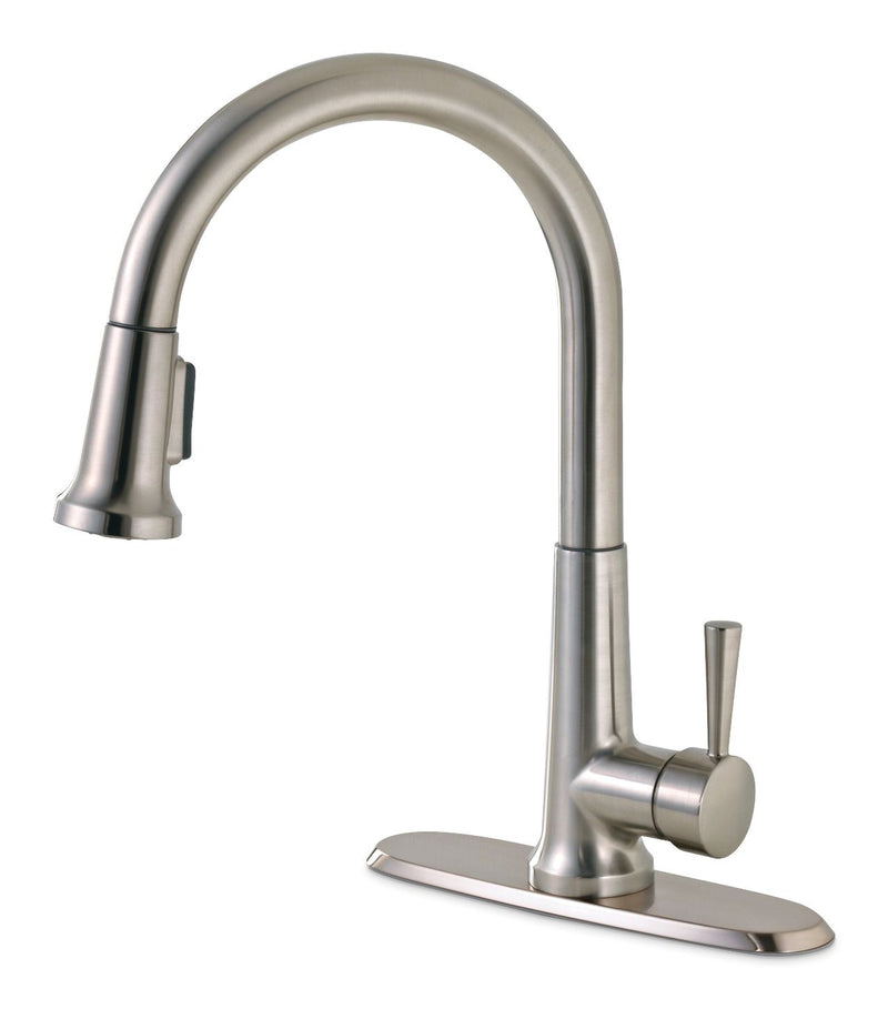 Single-Handle Pull-Down Kitchen Faucet, Brushed Nickel Q7219