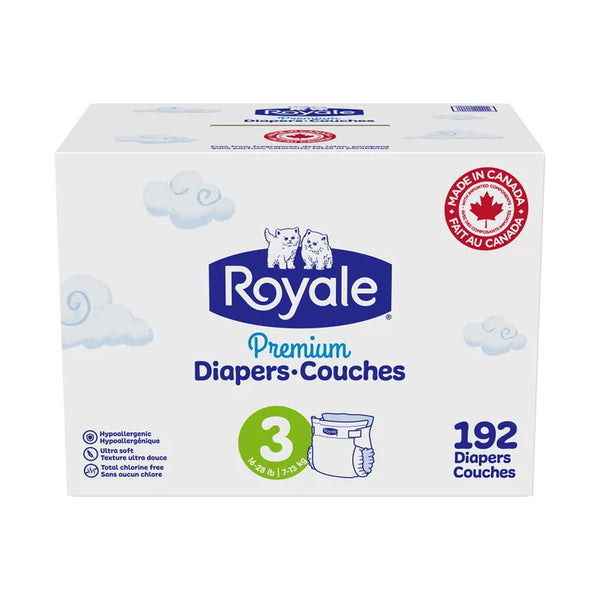Royale Premium Baby Diapers, Sizes 3 - 6 A7710