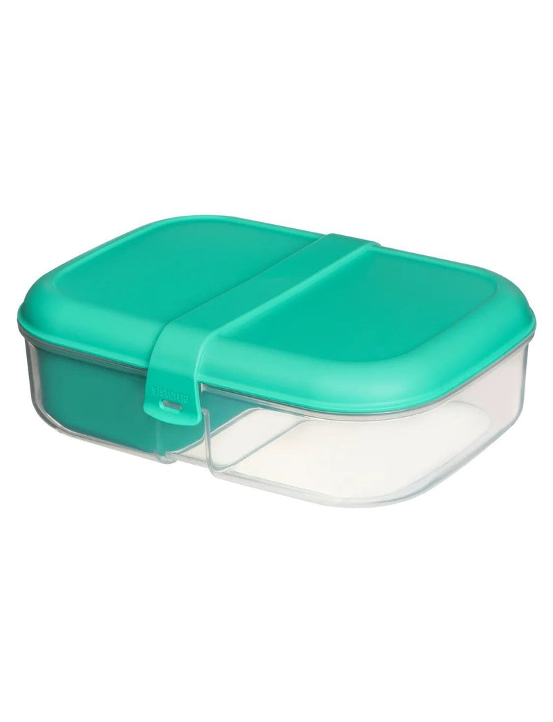 Ribbon Rectangular Plastic Lunch To Go Food Storage Lunch Box, 1.1-L, with Mini Bite M9311